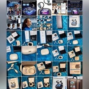 144 languages AI Translator Earbuds w Charging Case OWS LX-80 Translator Earbud